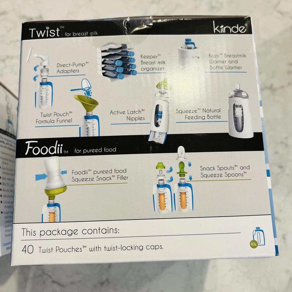 Kinde Twist pouches sterilized Direct-pump breast milk storage baby 60 ct NEW - Picture 3 of 4